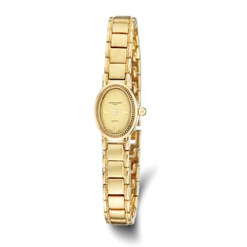 Ladies Charles Hubert Satin Gold-finish Brass 17x23mm Watch