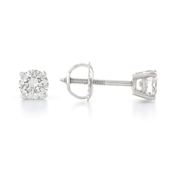 Grown Diamond Stud Earrings 2.50ctw Screw Back Platinum