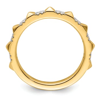 14K Yellow Gold Stackable Expressions Diamond Ring 0.128ctw