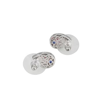 Pink and White Cubic Zirconia Platineve Earrings3.30ctw