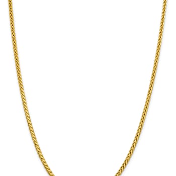 14k Yellow Gold 3.1mm Diamond-Cut Wheat Link 18 Inch Chain