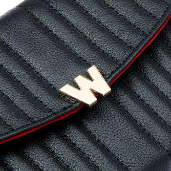 Mimi Black Crossbody Bag with Wristlet