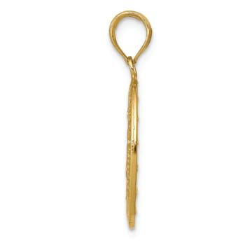 14K Yellow Gold Miraculous Medal Pendant