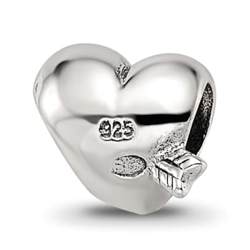 Sterling Silver Heart with Arrow Bead