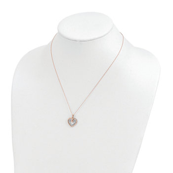 14K Two-Tone Lab Grown Diamond Hearts Necklace