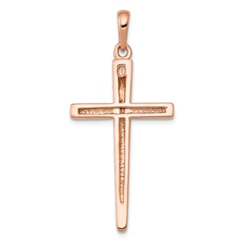 14k Rose Gold Cross Pendant