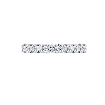 White Cubic Zirconia Platinum Over Sterling Silver Ring 0.90ctw