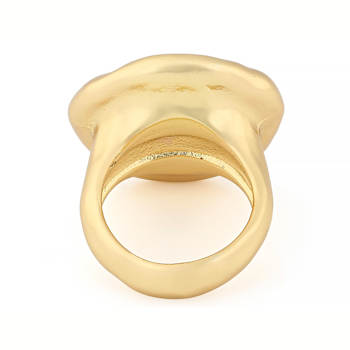 Sand Dollar Ring In Gold-Tone