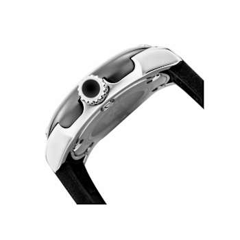 GlamRock Miami Black Unisex Silicone White Dial Stainless Steel Watch