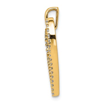 14k Yellow Gold Diamond Heart Pendant