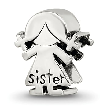 Sterling Silver Little Sister Girl Bead
