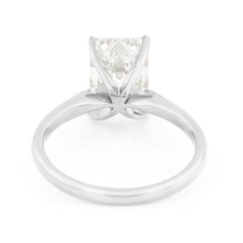 Lab-Grown Diamond Emerald-Cut Solitaire Ring In 14K White Gold 3.00ct