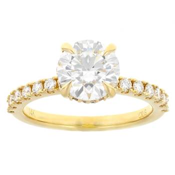 Lab-Grown Diamond Solitaire Ring In 14K Yellow Gold 2.50ctw