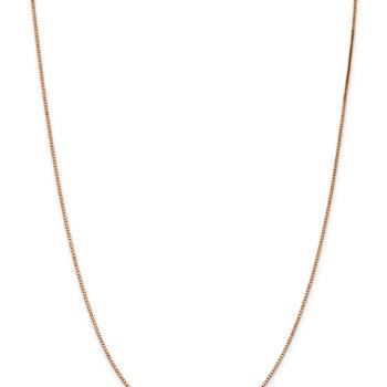 14k Rose Gold 1.1mm Box Link Chain 22"