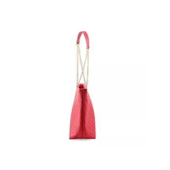 Badgley Mischka Large Quilted Tote in Red.