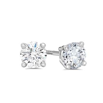 Lab Grown White Diamond 14K White Gold Stud Earrings VS1 Clarity E
Color, IGI Certified 0.50ctw