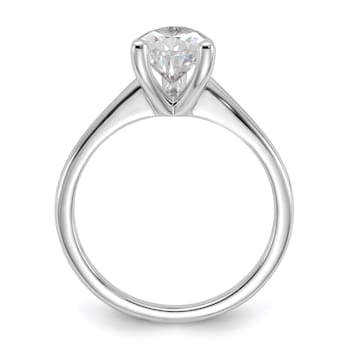 Rhodium Over 14K White Gold 2 ct. G H I True Light Pear Moissanite
Solitaire Ring