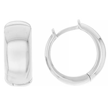 Classic Huggie Hoop Earrings In Sterling Silver