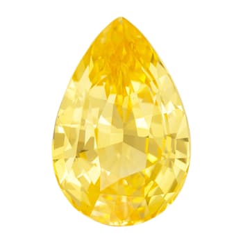 Yellow Sapphire Loose Gemstone 8.7x5.7mm Pear Shape 1.58ct