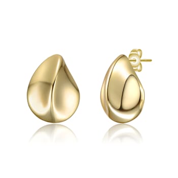 Raindrop Drop Earrings In 14K Gold Over Brass