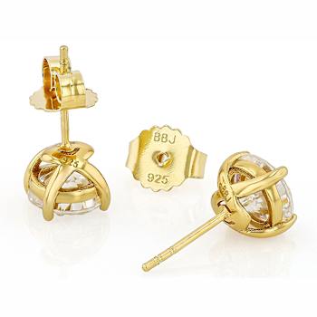 5.00ctw Diamond Simulant Stud Earrings In Sterling Silver