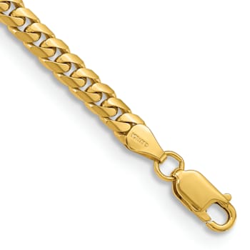 10k Yellow Gold 5mm Solid Miami Cuban Link Bracelet