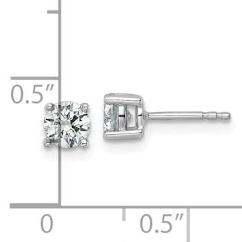 14K White Gold Lab Grown Diamond 1 1/4ctw VS/SI GH 4 Prong Earrings