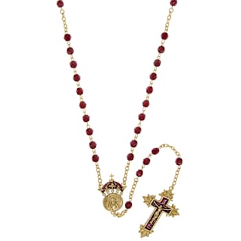Symbols Of Faith Gold Tone Base Metal Colored Bead Enamel "King of
Kings" Rosary