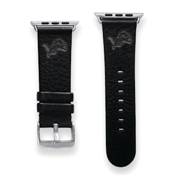 Gametime Detroit Lions Leather Band fits Apple Watch (42/44mm S/M
Black). Watch not included.