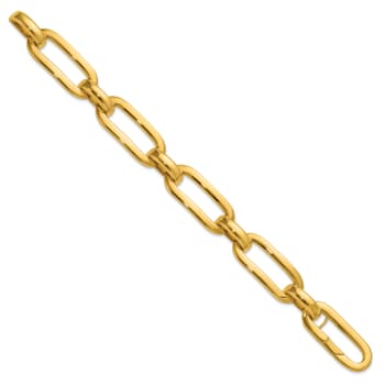 18K Yellow Gold Polished Oval Link 7.5 inch Bracelet