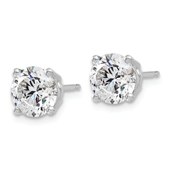 Rhodium Over 14K Gold Certified Lab Grown Diamond 3ct. VS/SI GH+,
4-Prong Earrings