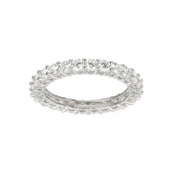 White Cubic Zirconia Platinum Over Sterling Silver Ring 2.80ctw