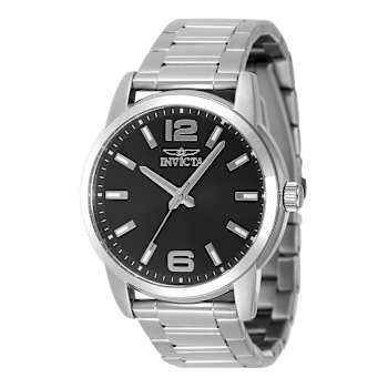 Invicta Celestial 43mm Black Dial Stainless Steel Band Quartz Watch