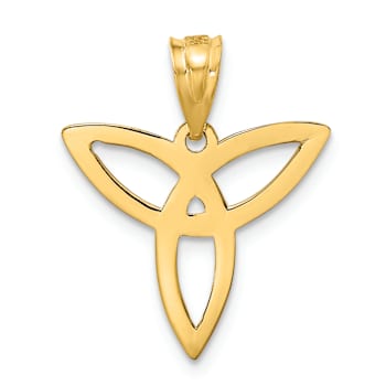 14k Yellow Gold Trinity Symbol Pendant