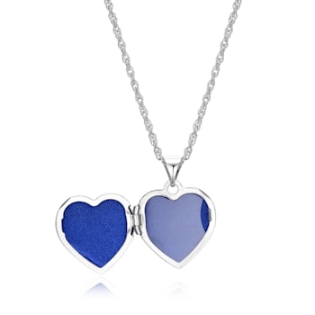 White Diamond Accent Rhodium & 18k Yellow Gold Over Sterling Silver
Heart Locket Pendant With Chain
