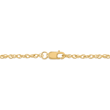 White Diamond Accent 10k Yellow Gold H Initial Pendant With 18” Rope Chain