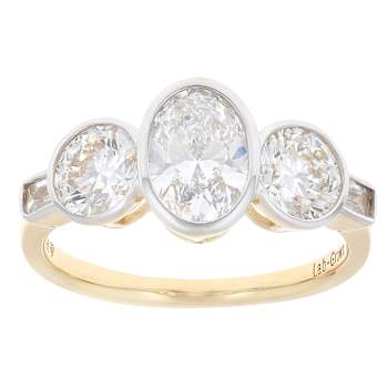 Timeless Lab-Grown Diamond Oval Solitaire Ring With Diamond Halo In 14K Gold