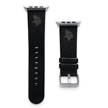 Gametime Minnesota Vikings Leather Band fits Apple Watch (38/40mm M/L
Black). Watch not included.