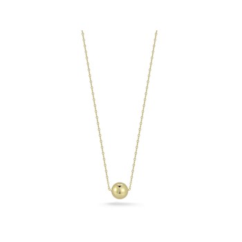 Bellissima Gold 14K Yellow Gold 6mm Ball Pendant Necklace