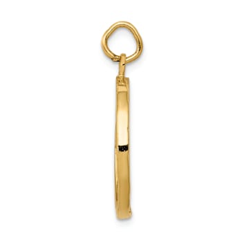 14k Yellow Gold Textured Chicago Skyline Charm Pendant