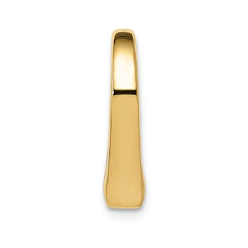 14k Yellow Gold 3D Polished Heart Chain Slide Pendant