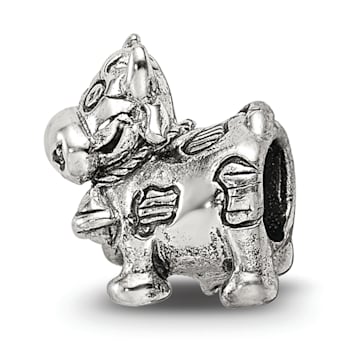 Sterling Silver Cow with Bell Bead