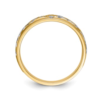 14K Yellow Gold AA Quality Ladies Wedding Band