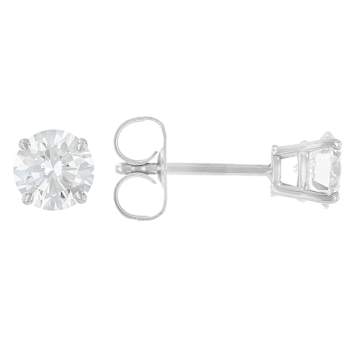 Lab-Grown Diamond Stud Earrings In 14K White Gold 0.75ctw