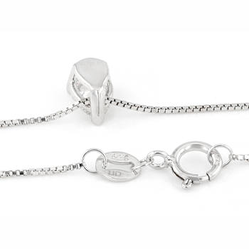 Pear Shape Lab-Grown Diamond Slide Pendant In Sterling Silver 0.50ctw