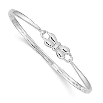 Sterling Silver Bow Baby Bangle Bracelet