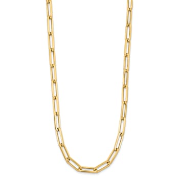 14K Yellow Gold Polished Fancy Link Necklace