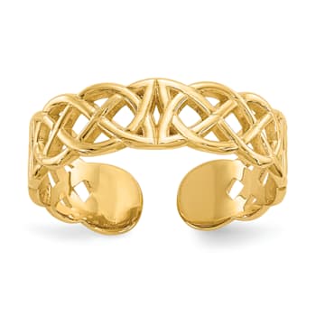 14K Yellow Gold Celtic Toe Ring