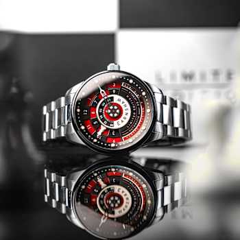 Thomas Earnshaw Staunton Chess Set Automatic Red Dial Stainless Steel
Band Limited Edition Watch