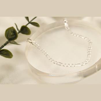 Figaro Chain Necklace In Sterling Silver